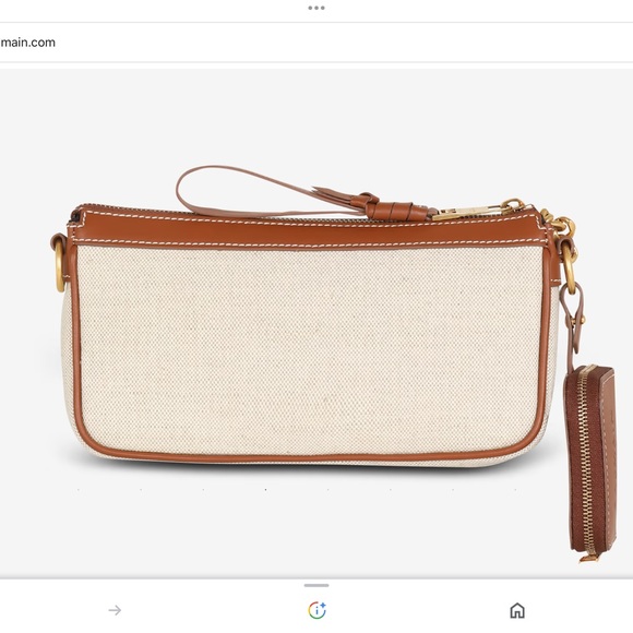 Balmain B-Army Canvas Pouch-On-Chain Beige - Picture 4 of 16